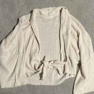 la miel gauze tie top